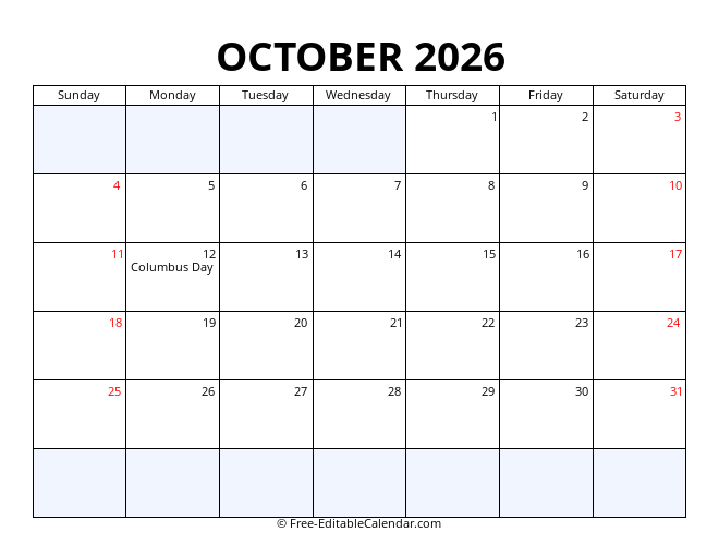 2026 Monthly Word Calendar