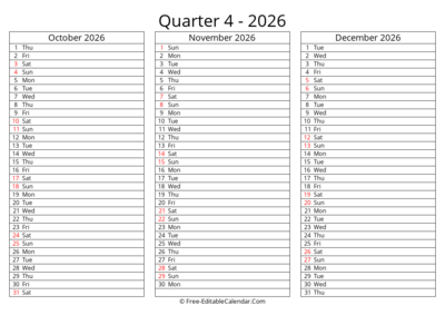 Q4 2026 — Landscape, Daily List View