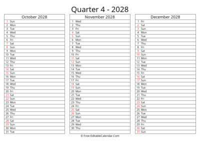 Q4 2028 — Landscape, Daily List View