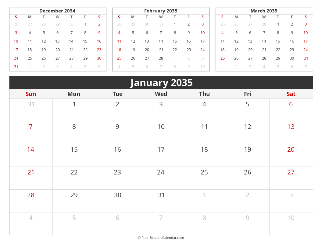 Monthly with three mini months