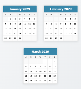 Custom Calendar Maker 2029–2031